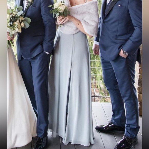 Azazie Everleigh A6 in Dolphin Grey- Bridesmaid, Wedding Guest, Event Dress - Picture 4 of 6